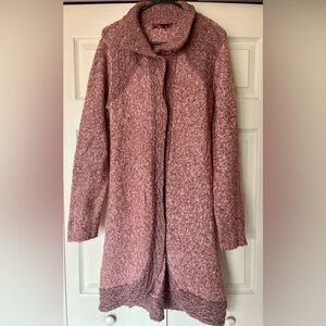 Prana Pink and Soft Burgundy Knit Cardigan